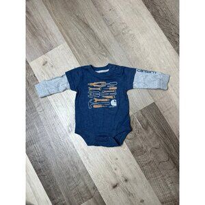 Carhartt Long Sleeve Onsie with Tool Graphic Size 3M